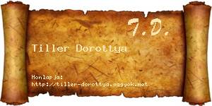 Tiller Dorottya névjegykártya